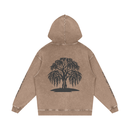 Willow Sleeve Print - Oversized Hoodie (Sand)
